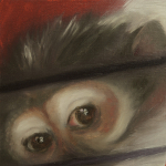 Portrait II, 2016, oil on board with reflecting back, 15 x 15 cm.jpg