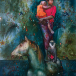 Regine Wolff | Wasserzeit IV | 2023 | mixedmedia on cotton | 135x110 cm.jpg