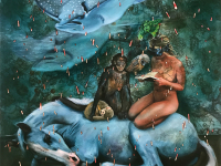 Wasserzeit V | 2023 | mixed media on cotton | 130 x 110 cm.jpg